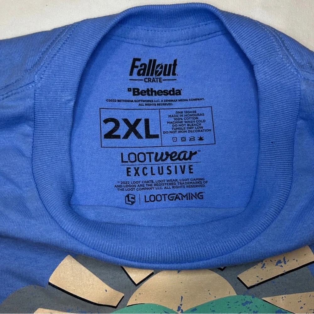 Fallout “Sanctuary Hills” Long Sleeve Tee – Lootwear Exclusive – 2XL Blue - Picture 4 of 4